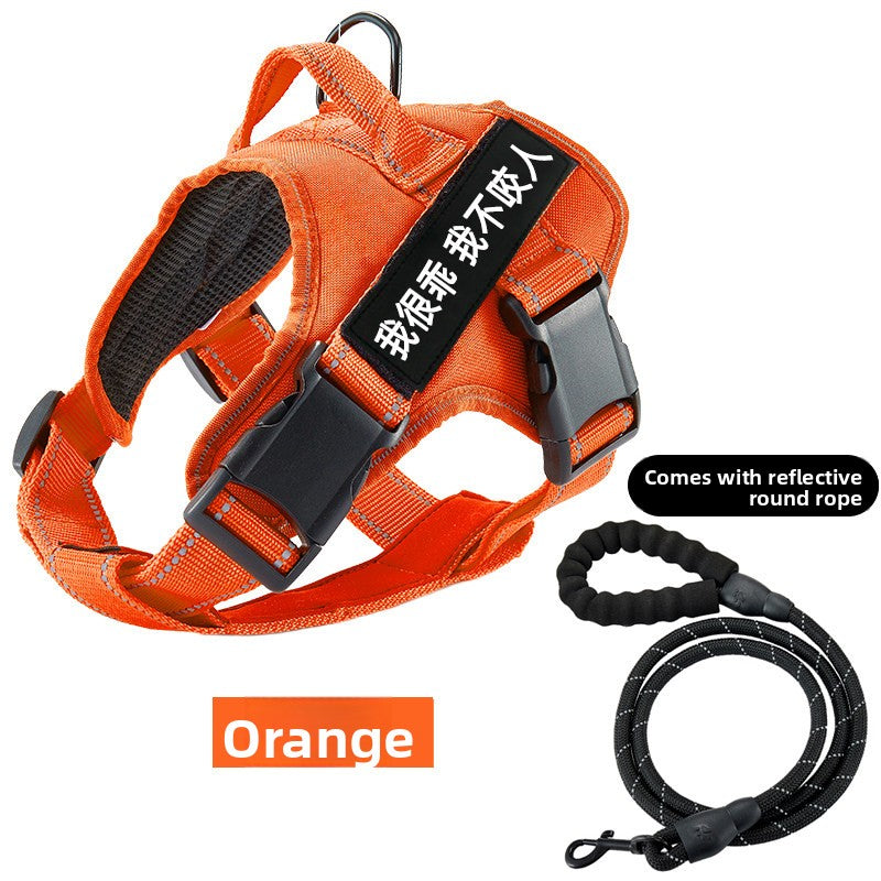 Adjustable Dog Harness with Reflective Leash