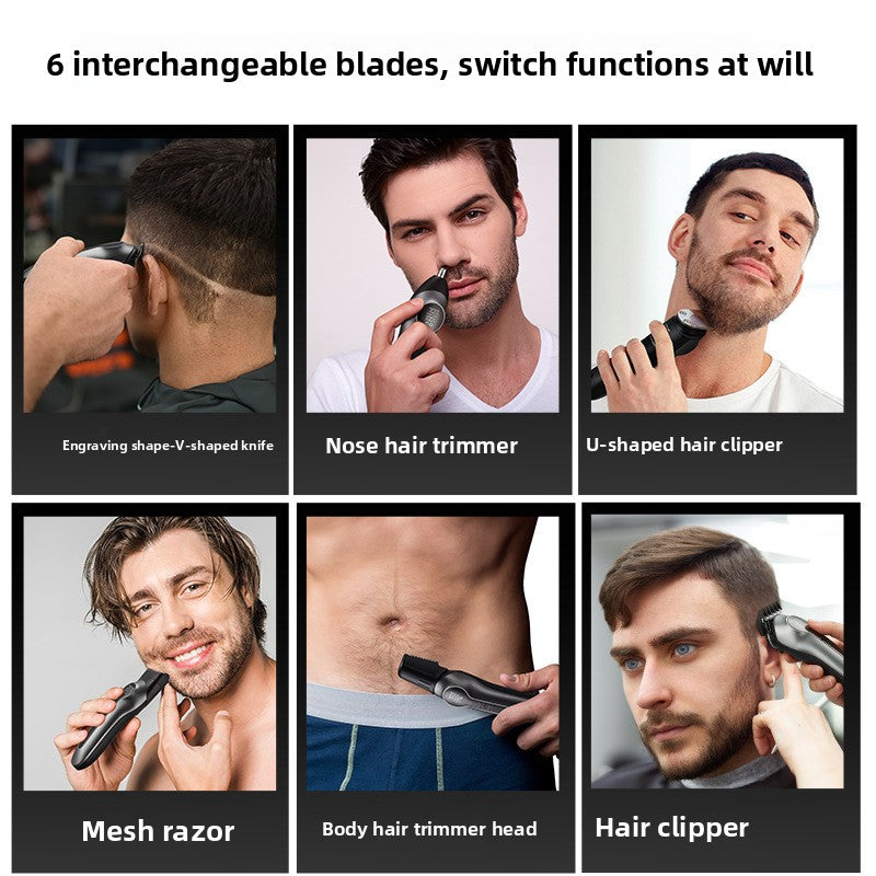 6-in-1 Rechargeable Electric Hair Trimmer