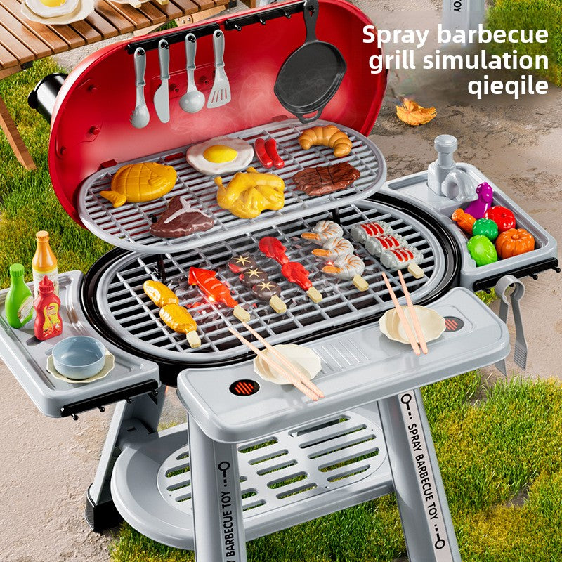 Water-spraying barbecue toy
