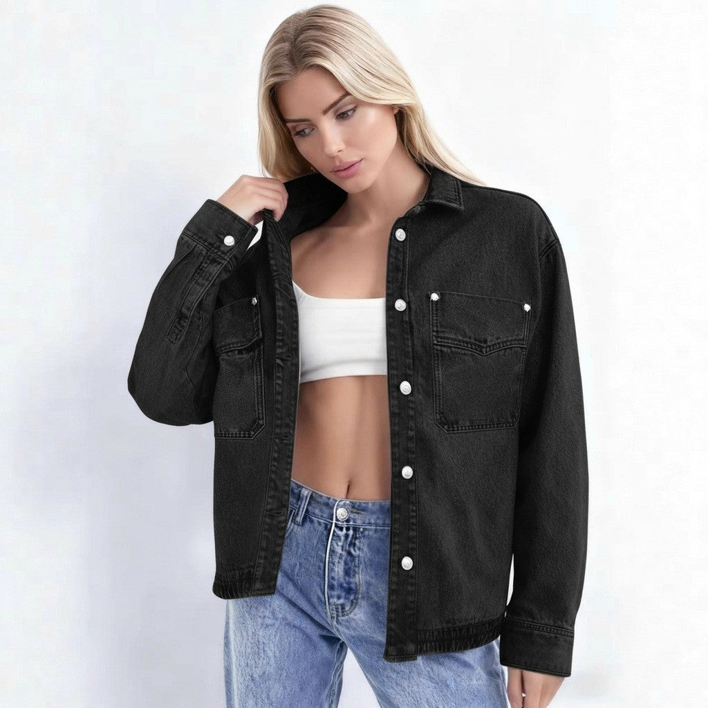 Split Denim Shirt