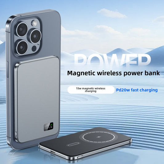 Magnetic Wireless Power Bank Watch Ultra-Thin Mobile Power Supply