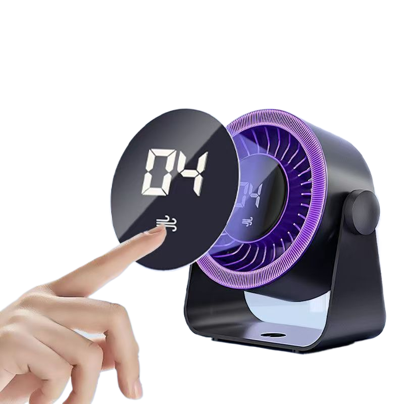 USB Desktop Fan with Digital Display and Silent Operation