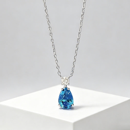 S925 Silver Pear Drop Necklace