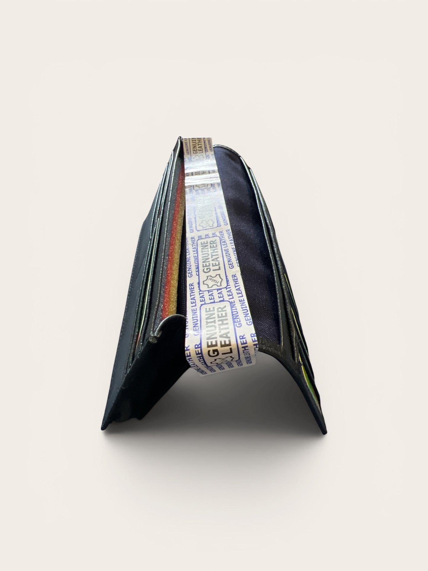Genuine Pebble-Grain Leather Slim Long Wallet