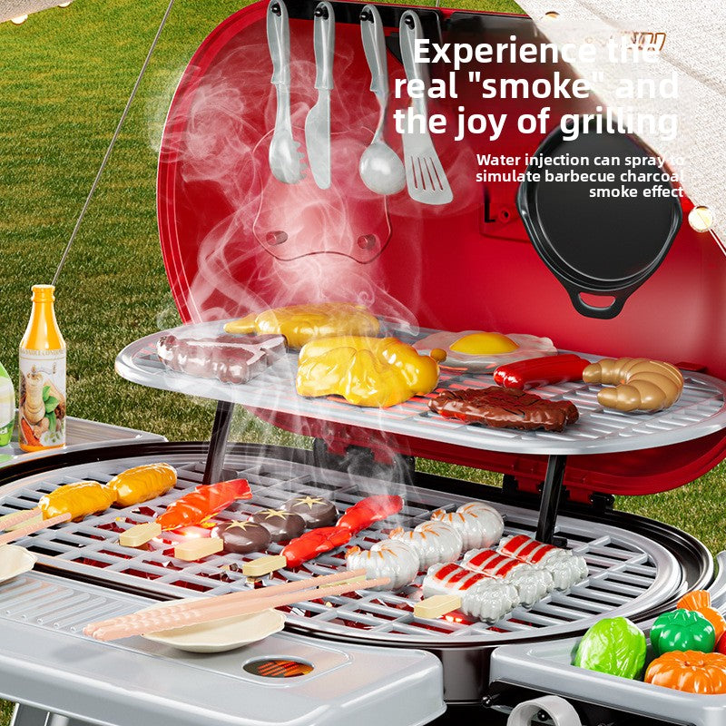 Water-spraying barbecue toy