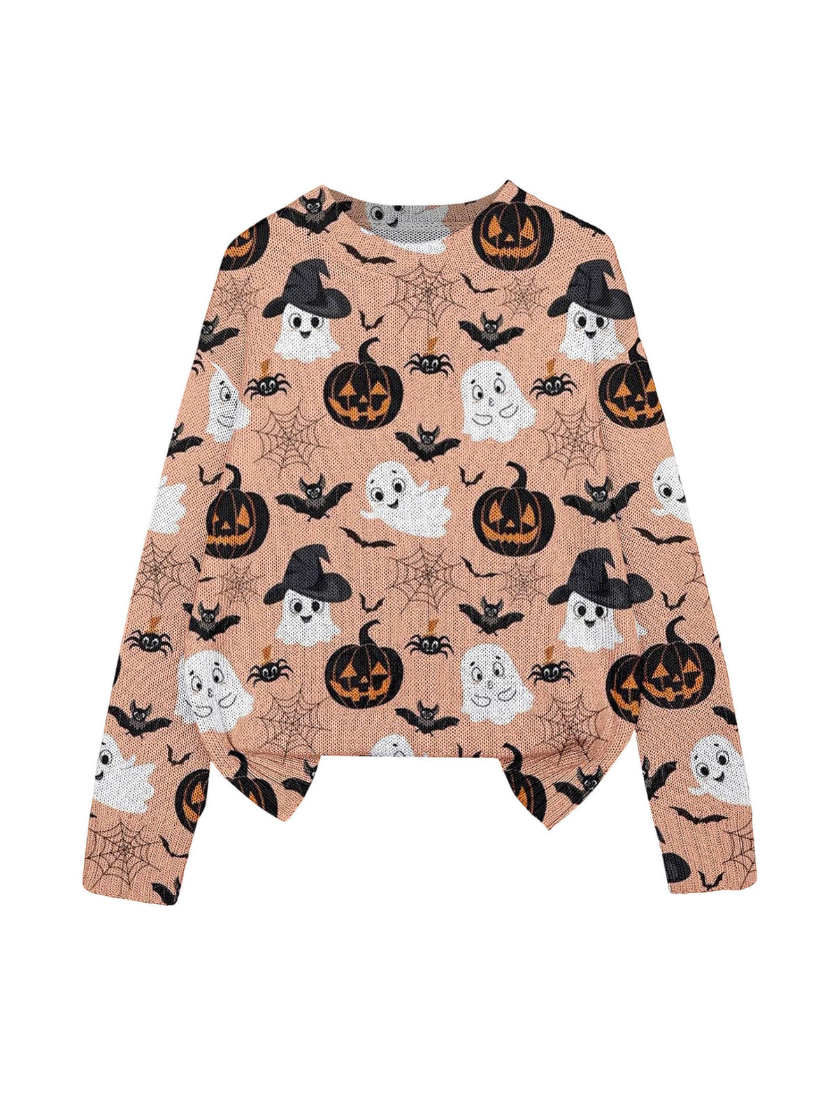 Halloween 3D-Print Crew-Neck Sweater