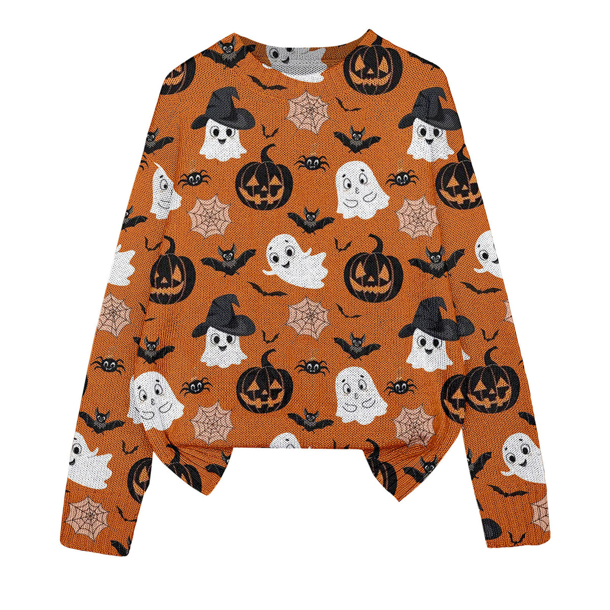 Halloween 3D-Print Crew-Neck Sweater