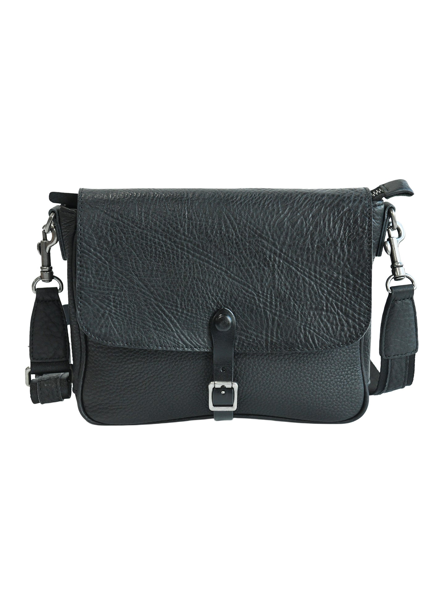 Men's Cowhide Leather Crossbody Messenger Bag
