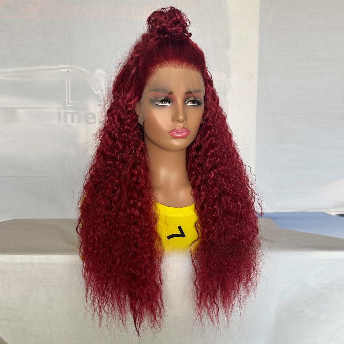 Long, curly lace front wig
