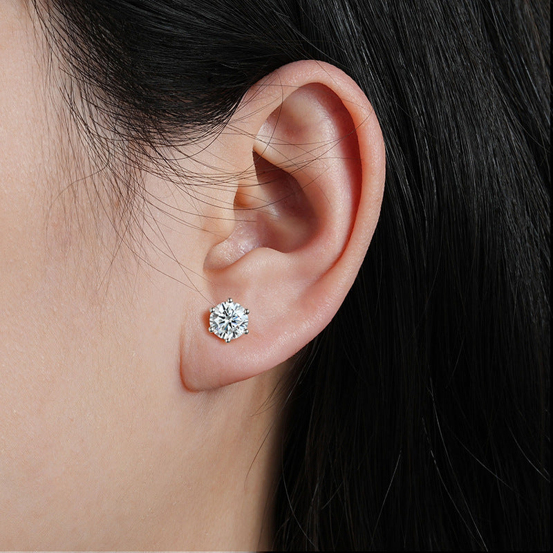 Gold-Plated Moissanite Earrings