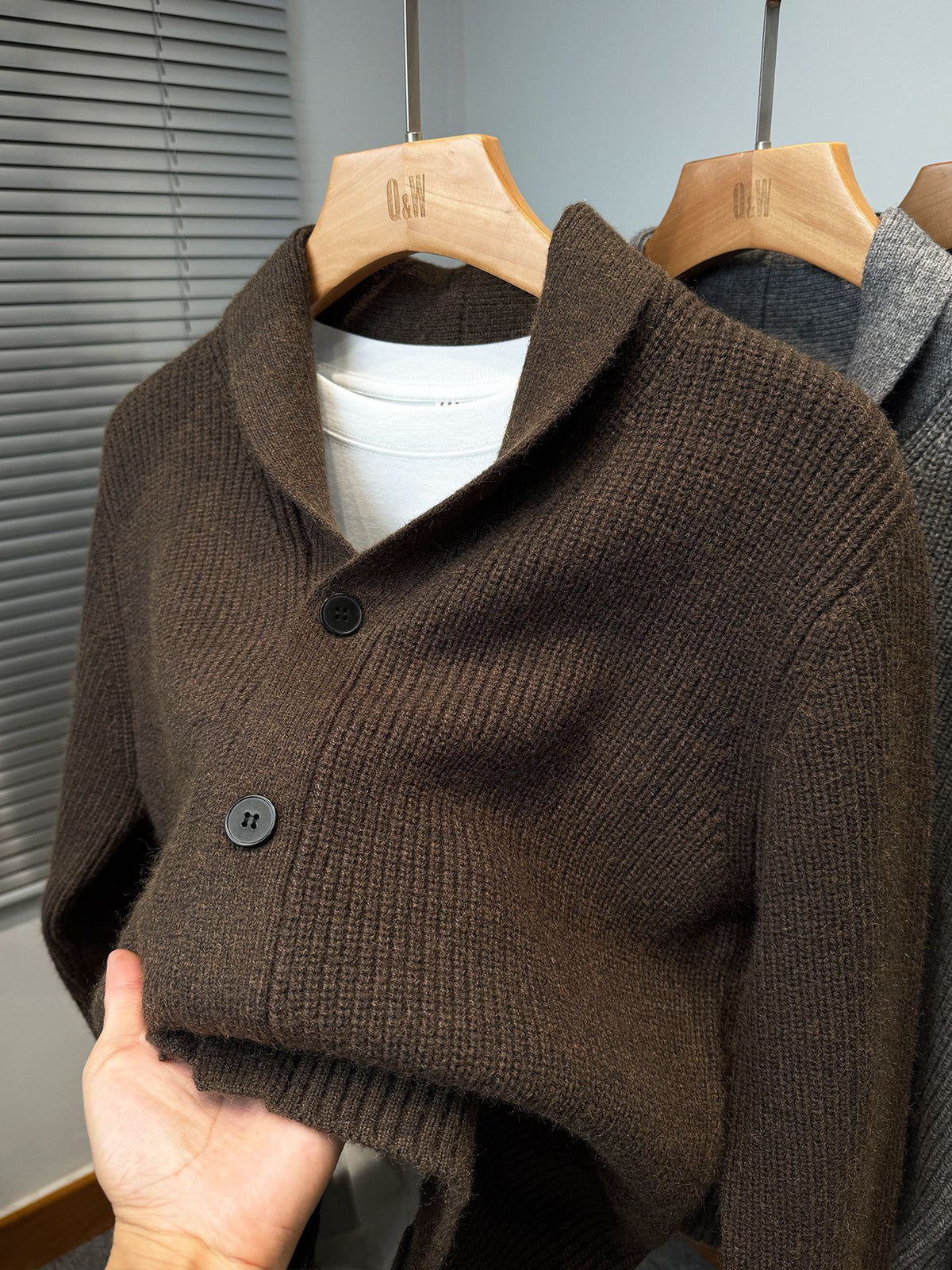 Men's Thick Baseball-Collar Cardigan Jacket
