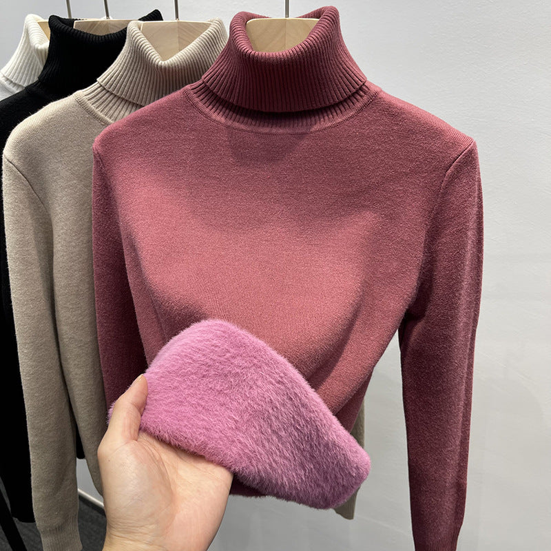 Fleece-Lined High-Neck Sweater