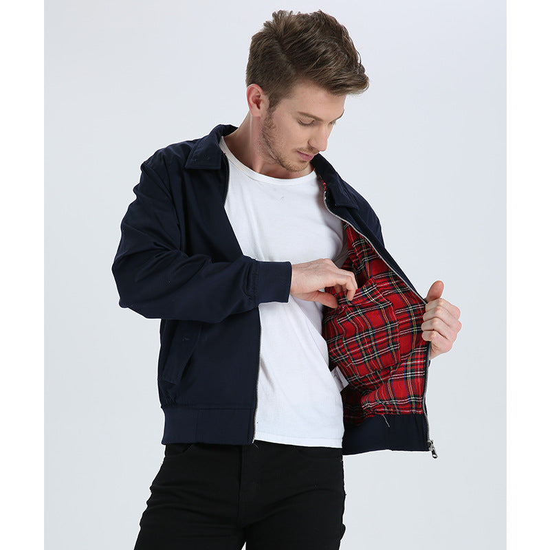 Bomber Jacket Lapel Trendy Coach Work Jacket