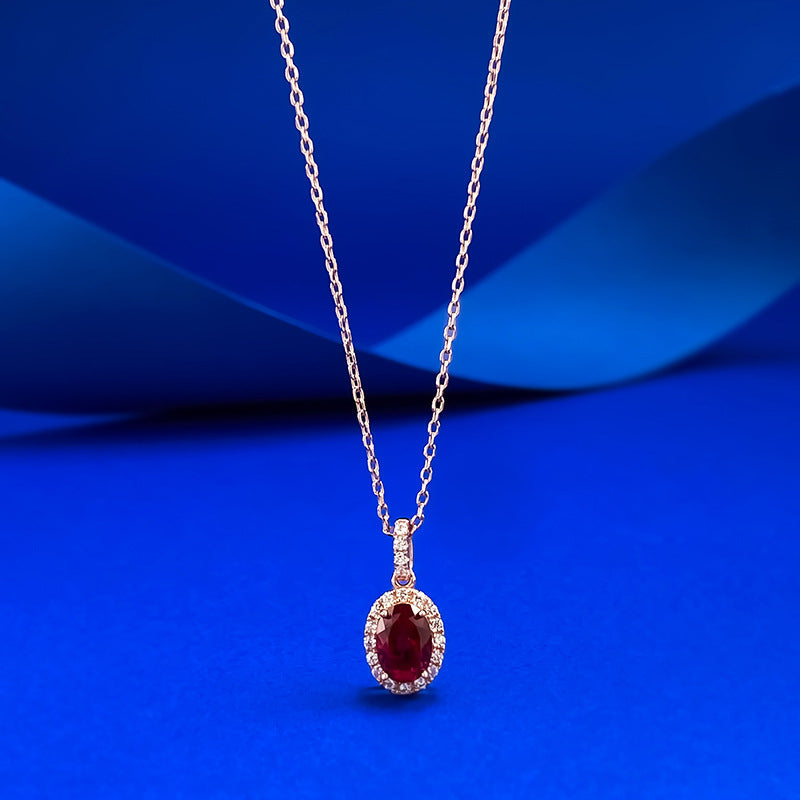 Oval Pendant Necklace