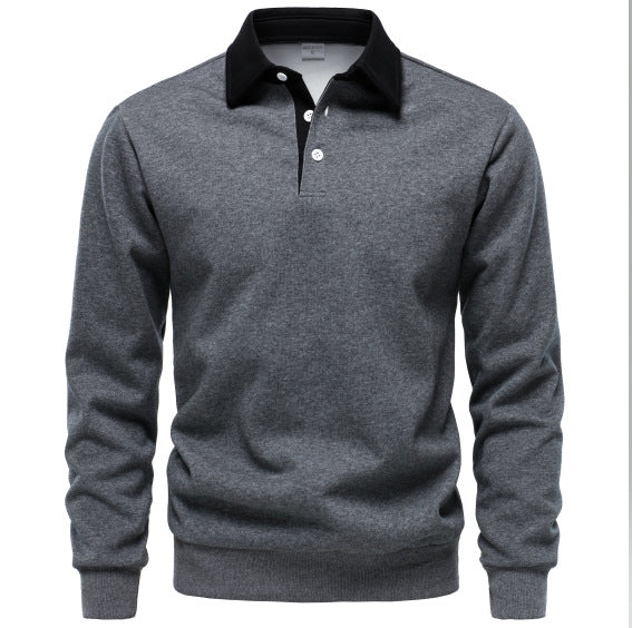 Dark grey polo front