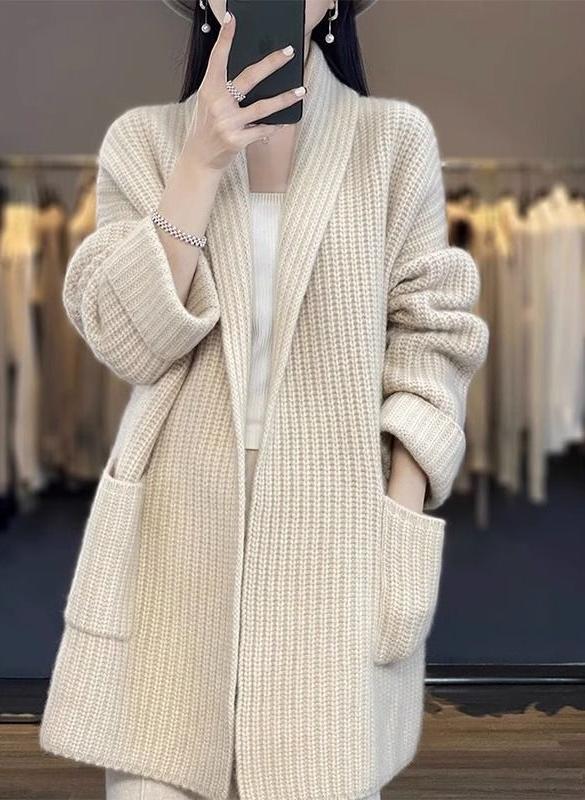 Korean-Style Loose Knit Cardigan