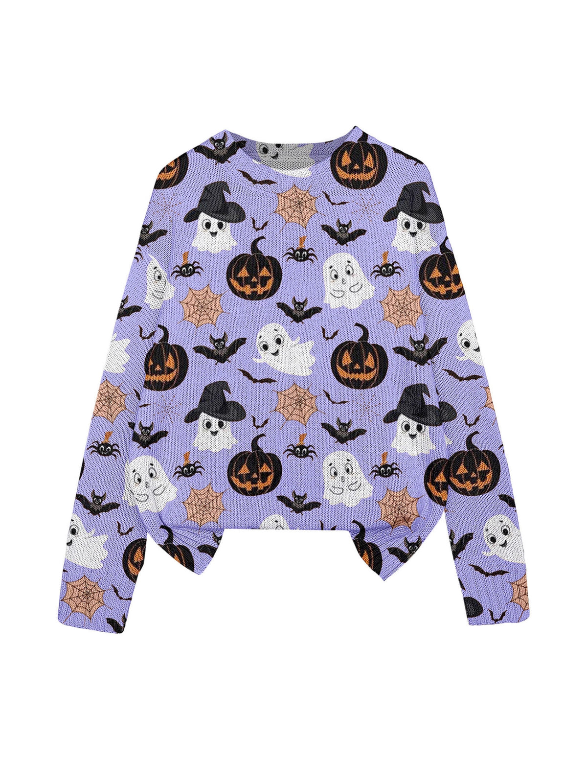 Halloween 3D-Print Crew-Neck Sweater