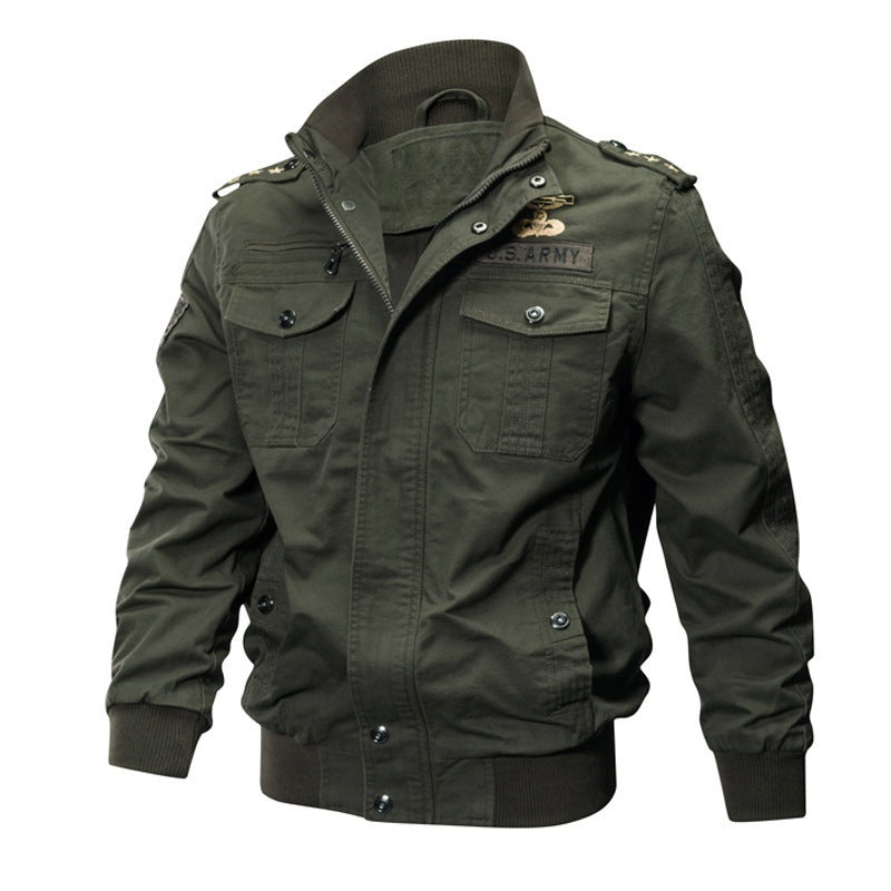 Men's Washed Denim Pilot Jacket – Design 86