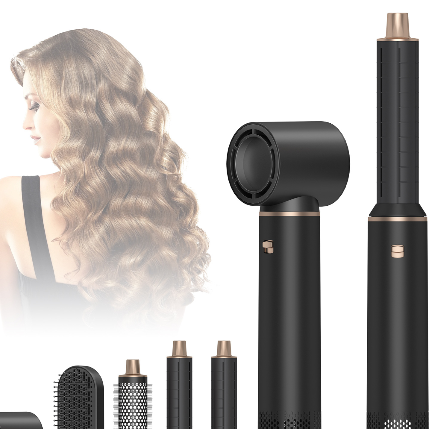 Hot Air Hair Styler with Automatic Curling Function