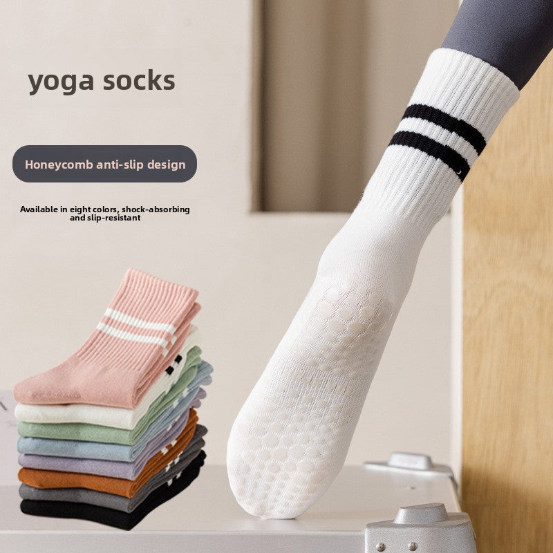 Women's Striped Non-Slip Yoga Socks