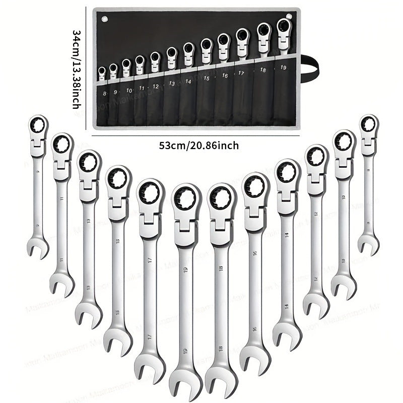 Swivel Head Ratchet Wrench Set