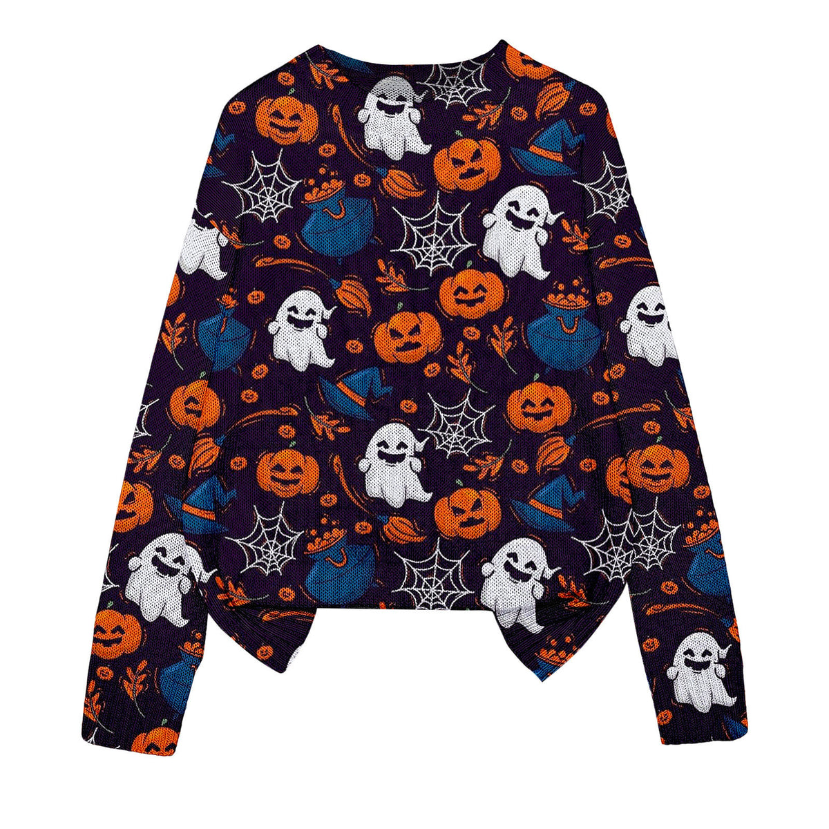 Halloween 3D-Print Crew-Neck Sweater