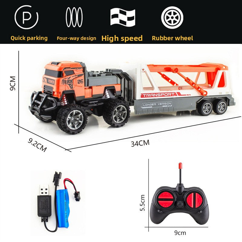 Children's remote-controlled semi-trailer toy car product image