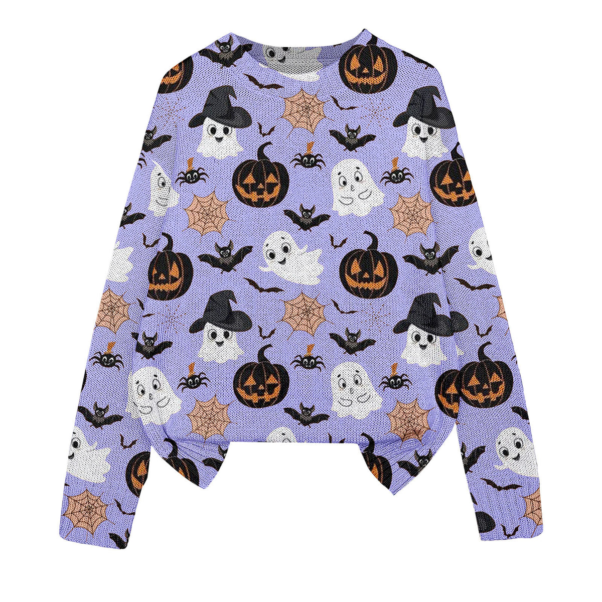 Halloween 3D-Print Crew-Neck Sweater