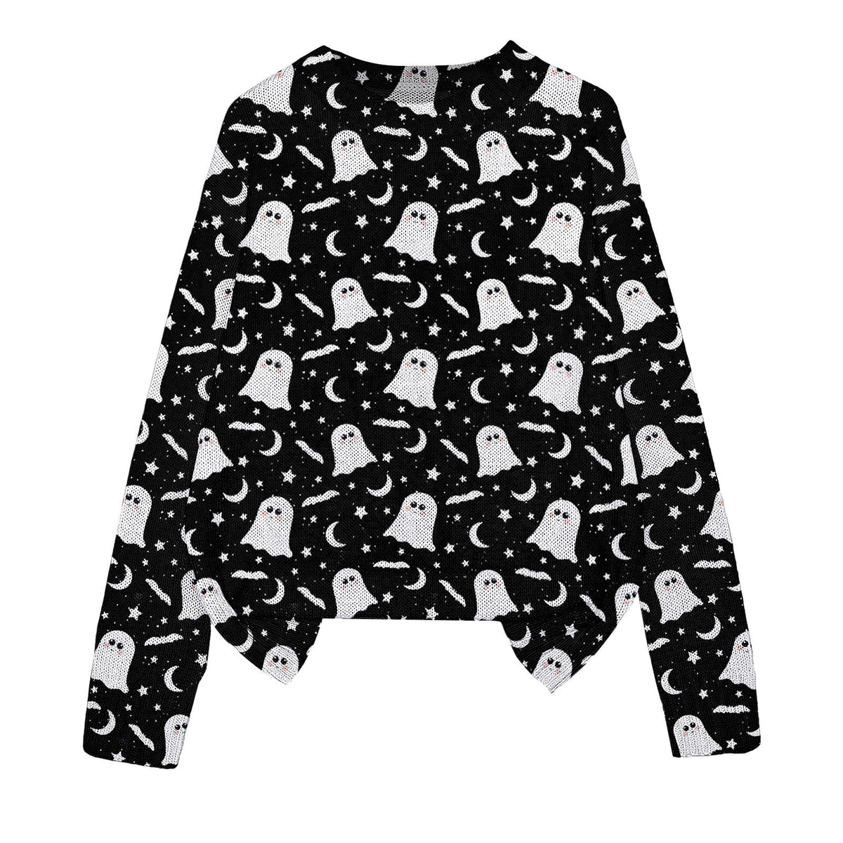Halloween 3D-Print Crew-Neck Sweater