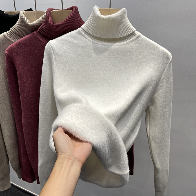 Fleece-Lined High-Neck Sweater