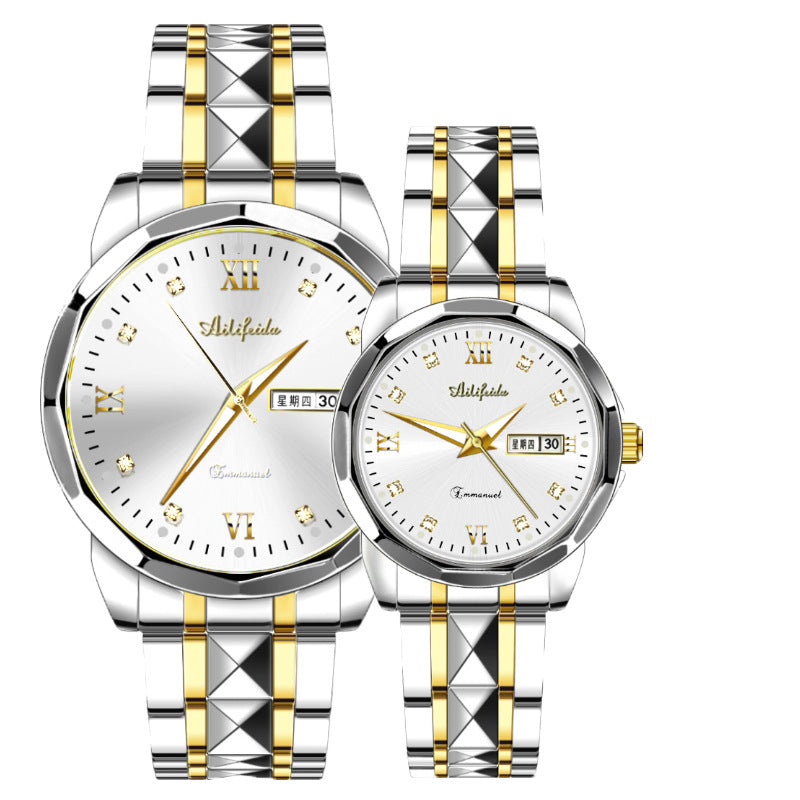 Ultra-Thin Luminous Steel Quartz Watch