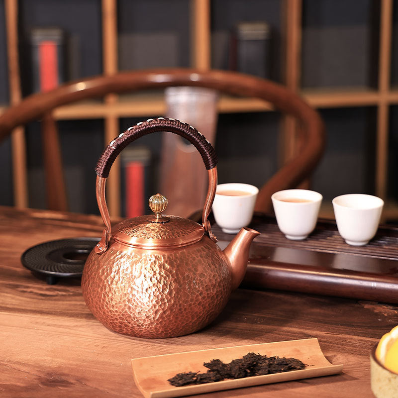 Copper teapot and kettle
