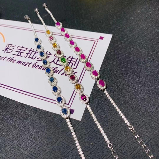 Silver Gem Bracelet – Design 80