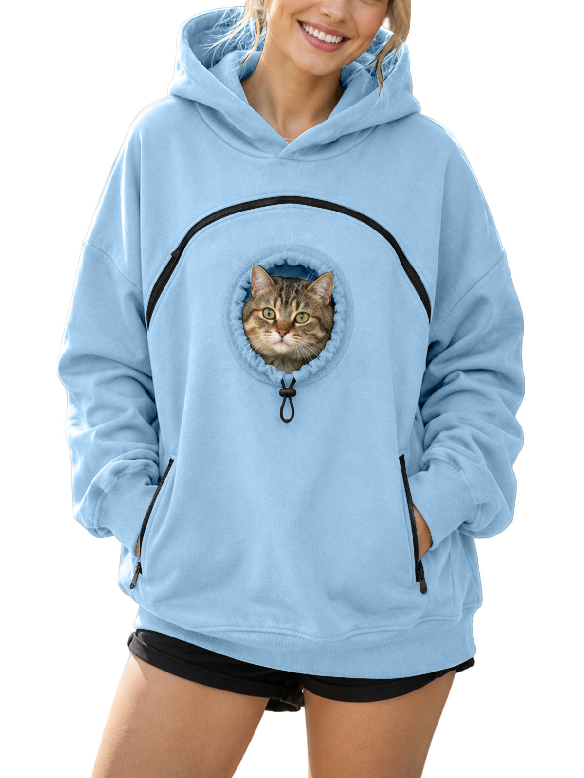 Women's Fleece Hoodie with Pet Pocket
