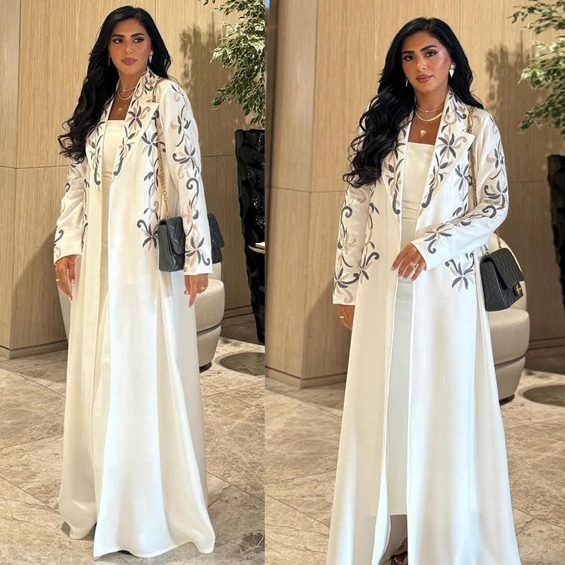 Embroidered Floral Long Dress