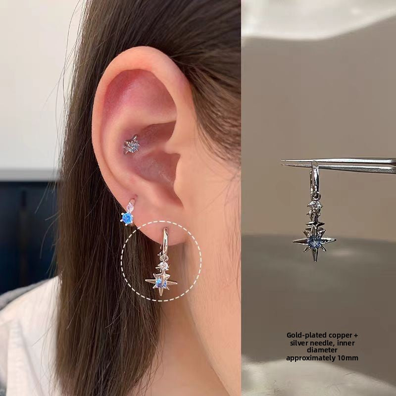 Zircon Titanium Steel Earrings