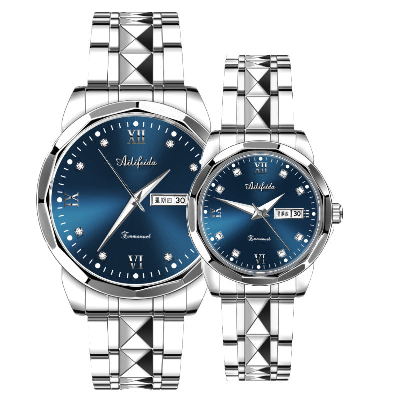 Ultra-Thin Luminous Steel Quartz Watch
