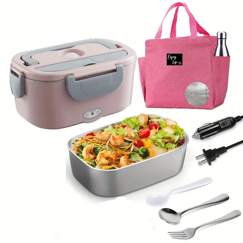 Car Portable Heating Lunch Box with Removable Stainless Steel Container