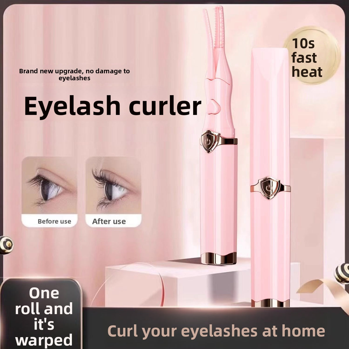 Portable Rechargeable Heated Eyelash Curler