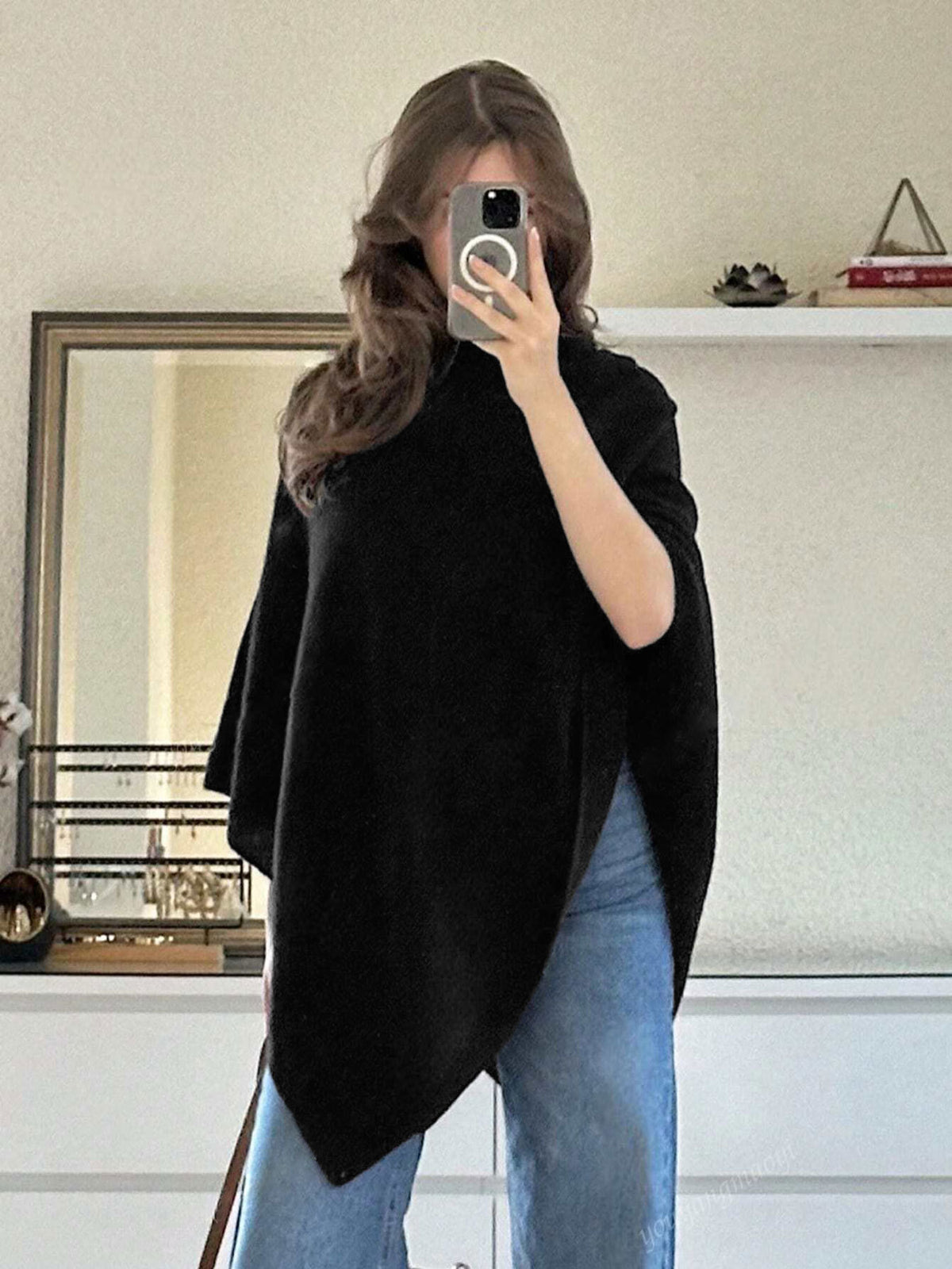 Womens Elegant Wool Blend Shawl