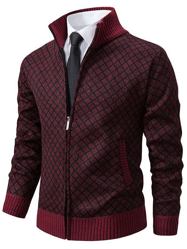 Men's Fleece-Lined Hooded Cardigan Sweater