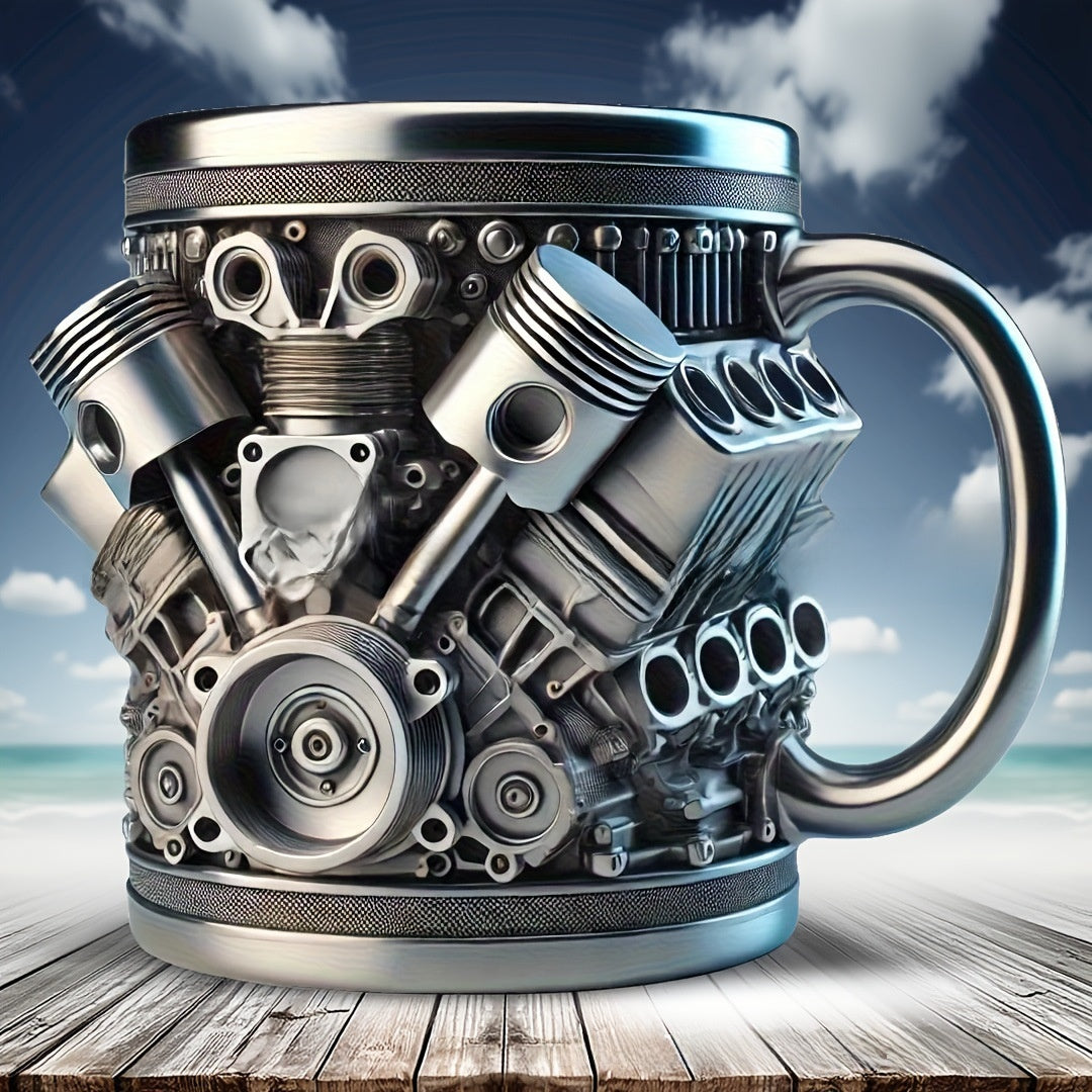 Automotive Resin-Coated Stainless Steel Mug