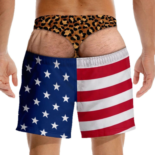 Men’s Quick-Dry Printed Swim Trunks
