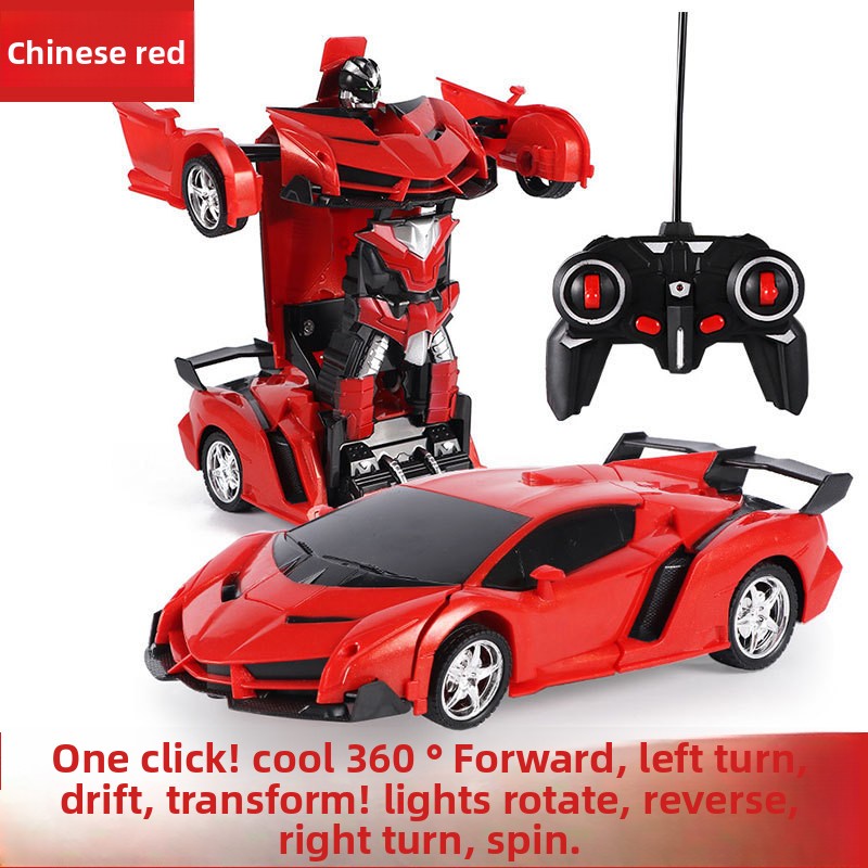 Remote Control Transforming Toy Car with LED Lights – view 1