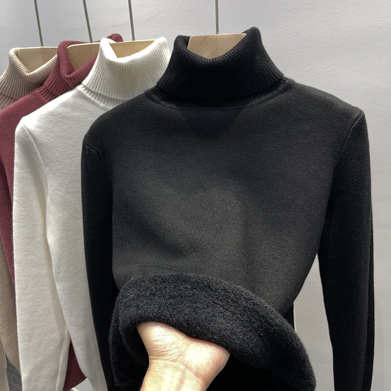 Fleece-Lined High-Neck Sweater