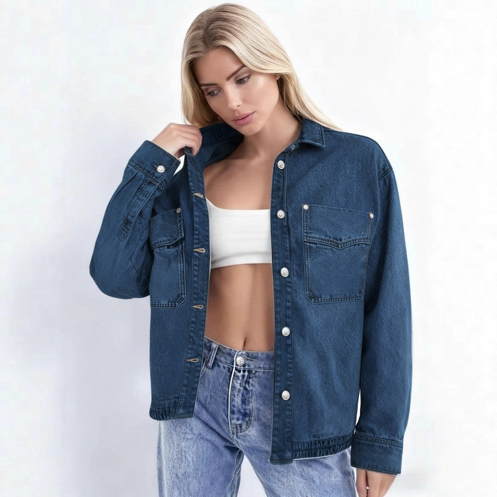 Split Denim Shirt