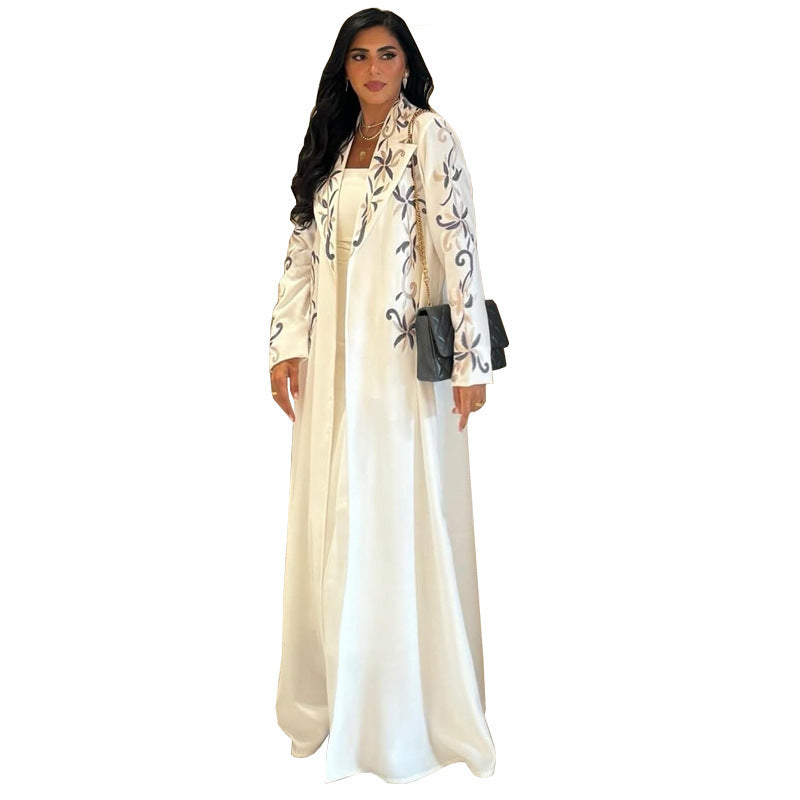 Embroidered Floral Long Dress