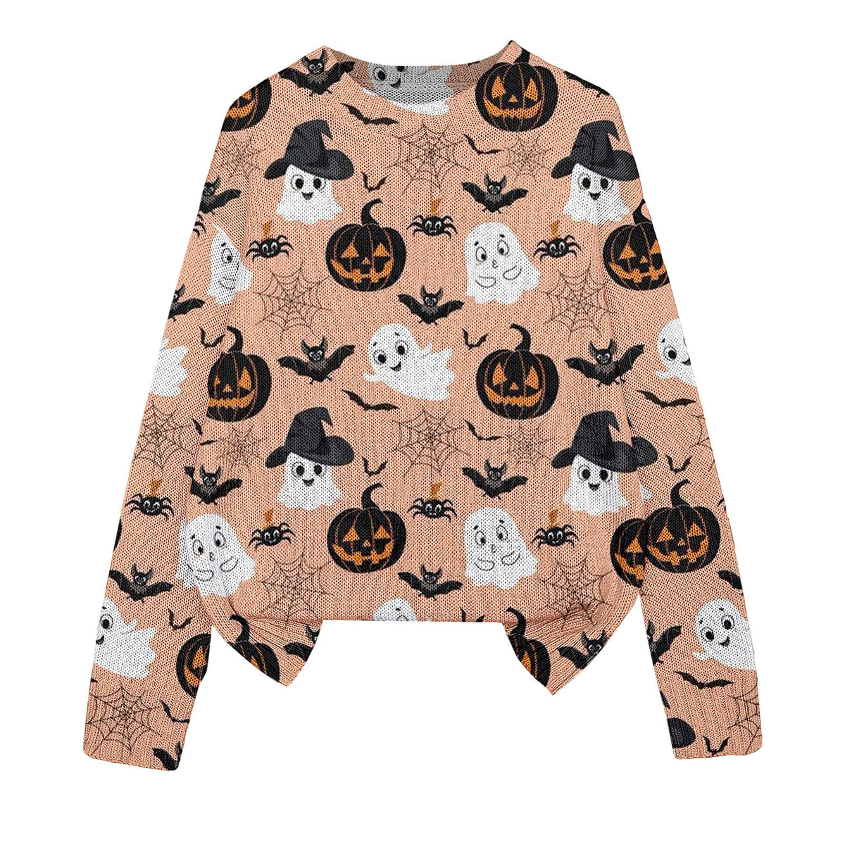 Halloween 3D-Print Crew-Neck Sweater