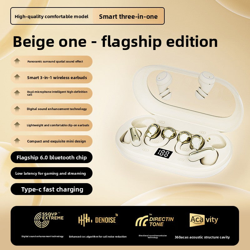 Multi-Function Bluetooth Earbuds with Clear Case