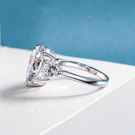 S925 Silver Teardrop Women's Ring